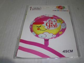 GLOBO 1PC 45CM BABY ROSADO 