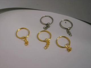 ARGOLLA P/LLAVERO X10UN DORADO/PLATEADO