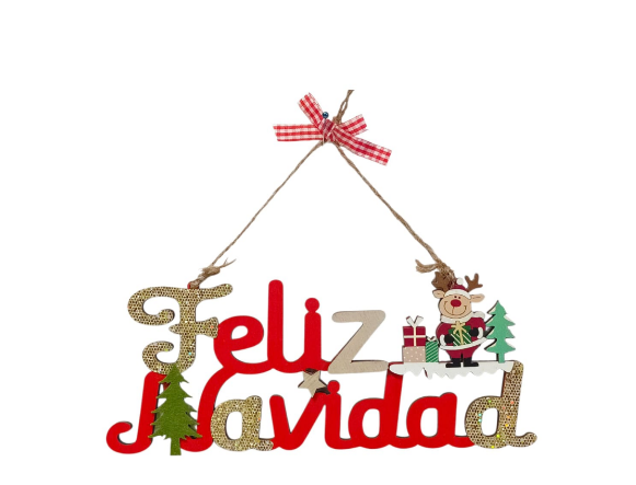 CARTEL 22X9CM RC-26270 FELIZ NAVIDAD 