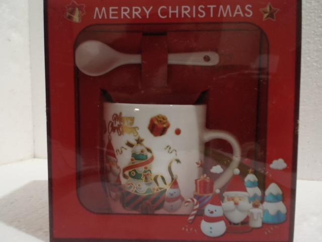 TAZA PORCE C/CUCHARA RC-26263 NAVIDAD