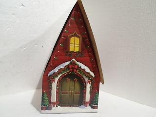 CAJA NAVIDEÑA 17X32 CASA PAPA NOEL