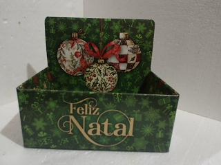 CESTA NAVIDEÑA 16X25 VERDE FELIZ NATAL 