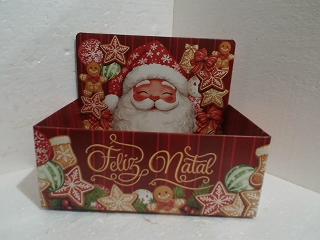 CESTA NAVIDEÑA 18X28 ROJO FELIZ NATAL