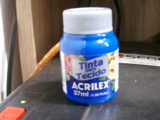 ACRILEX P/ TELA 37 ML AZUL TURQUEZA