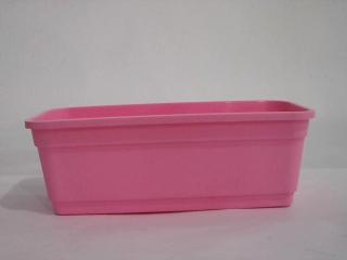 PLANTERA DE COLORES 15CM RECTAN ROSA BEBE