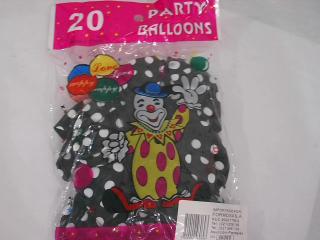 GLOBO A MOTAS NEGRO X20UNID.