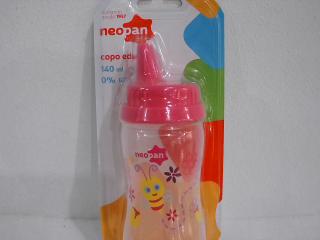 BIBERON CON PICO 140ML ROSA