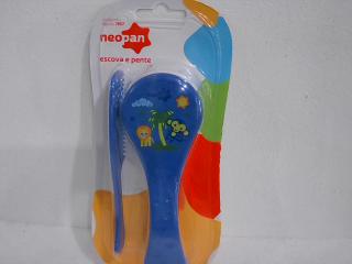KIT DE CEPILLO Y PEINE PARA BEBE AZUL