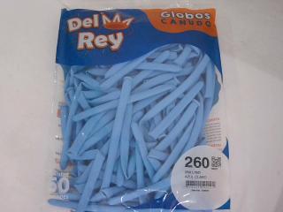 GLOBO DEL REY LARGO X 50 UNID CELESTE