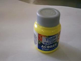 ACRILEX P/ TELA 37ML AMARILLO LIMON MATE