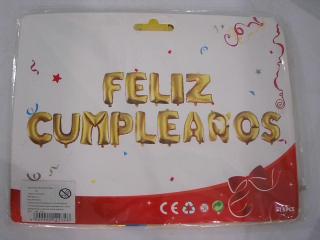 GLOBO "FELIZ CUMPLEAÑOS" 15PCS